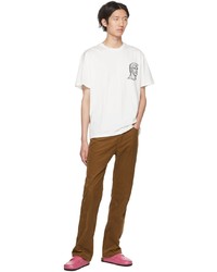 T-shirt à col rond imprimé blanc et noir JW Anderson