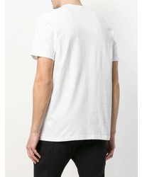 T-shirt à col rond imprimé blanc et noir adidas