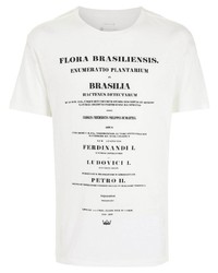 T-shirt à col rond imprimé blanc et noir OSKLEN