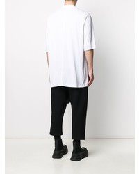 T-shirt à col rond imprimé blanc et noir Rick Owens DRKSHDW