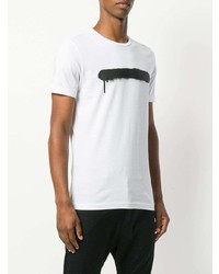 T-shirt à col rond imprimé blanc et noir Diesel Black Gold