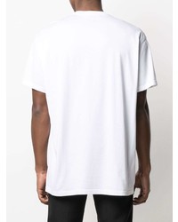 T-shirt à col rond imprimé blanc et noir Givenchy