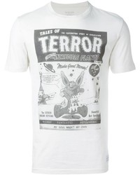 T-shirt à col rond imprimé blanc et noir Paul Smith