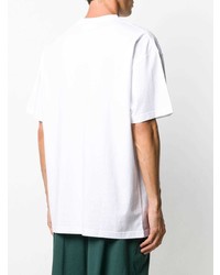 T-shirt à col rond imprimé blanc et noir Vetements