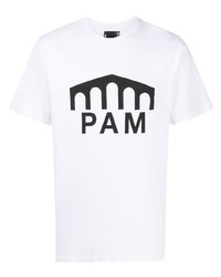 T-shirt à col rond imprimé blanc et noir Perks And Mini