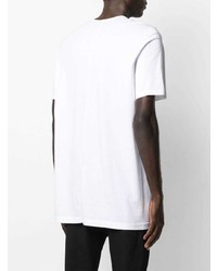 T-shirt à col rond imprimé blanc et noir Rick Owens DRKSHDW