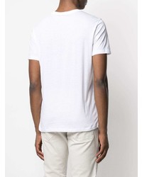 T-shirt à col rond imprimé blanc et noir Emporio Armani