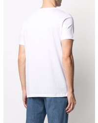 T-shirt à col rond imprimé blanc et noir Emporio Armani