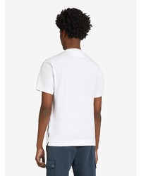 T-shirt à col rond imprimé blanc et noir Z Zegna