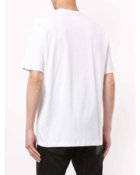 T-shirt à col rond imprimé blanc et noir Junya Watanabe MAN