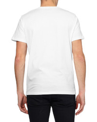 T-shirt à col rond imprimé blanc et noir A.P.C.