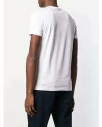 T-shirt à col rond imprimé blanc et noir Emporio Armani