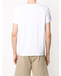 T-shirt à col rond imprimé blanc et noir Egrey