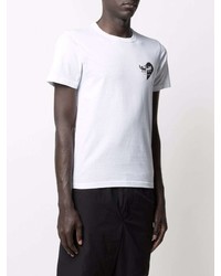 T-shirt à col rond imprimé blanc et noir 10 CORSO COMO