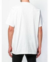 T-shirt à col rond imprimé blanc et noir DSQUARED2