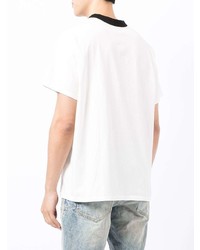 T-shirt à col rond imprimé blanc et noir DUOltd