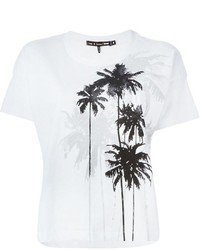 T-shirt à col rond imprimé blanc et noir Rag and Bone