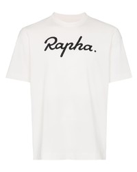 T-shirt à col rond imprimé blanc et noir Rapha