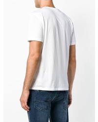 T-shirt à col rond imprimé blanc et noir Emporio Armani