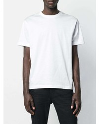 T-shirt à col rond imprimé blanc et noir Les Hommes