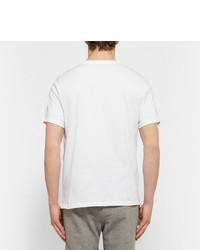 T-shirt à col rond imprimé blanc et noir A.P.C.