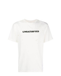 T-shirt à col rond imprimé blanc et noir Satisfy