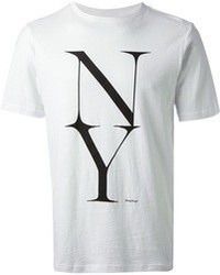 T-shirt à col rond imprimé blanc et noir Saturdays Surf NYC