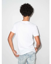 T-shirt à col rond imprimé blanc et noir Ksubi