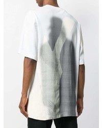 T-shirt à col rond imprimé blanc et noir 11 By Boris Bidjan Saberi