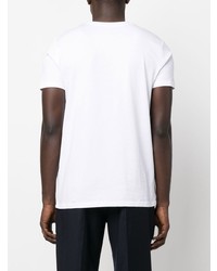 T-shirt à col rond imprimé blanc et noir A.P.C.