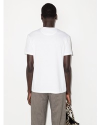 T-shirt à col rond imprimé blanc et noir Valentino