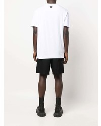 T-shirt à col rond imprimé blanc et noir Philipp Plein