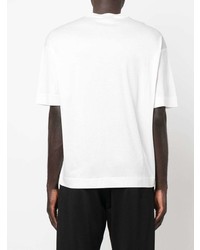 T-shirt à col rond imprimé blanc et noir Emporio Armani