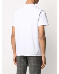 T-shirt à col rond imprimé blanc et noir Just Cavalli