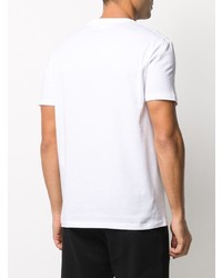 T-shirt à col rond imprimé blanc et noir Alexander McQueen