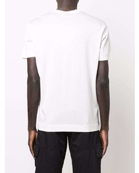 T-shirt à col rond imprimé blanc et noir Emporio Armani