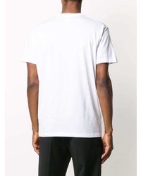 T-shirt à col rond imprimé blanc et noir DSQUARED2