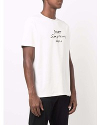 T-shirt à col rond imprimé blanc et noir Paul Smith