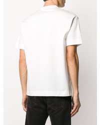 T-shirt à col rond imprimé blanc et noir Emporio Armani