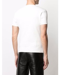 T-shirt à col rond imprimé blanc et noir Misbhv