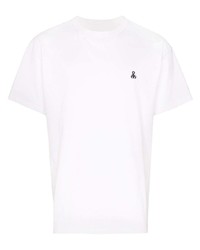 T-shirt à col rond imprimé blanc et noir Sophnet.