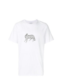 T-shirt à col rond imprimé blanc et noir Soulland