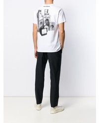 T-shirt à col rond imprimé blanc et noir Stella McCartney