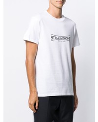 T-shirt à col rond imprimé blanc et noir Stella McCartney