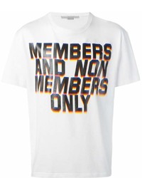 T-shirt à col rond imprimé blanc et noir Stella McCartney