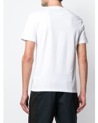 T-shirt à col rond imprimé blanc et noir Maison Margiela