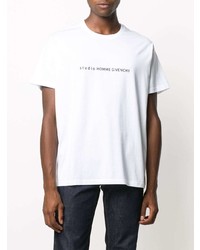 T-shirt à col rond imprimé blanc et noir Givenchy