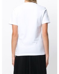 T-shirt à col rond imprimé blanc et noir Amen