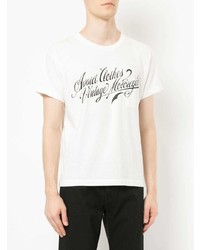 T-shirt à col rond imprimé blanc et noir Addict Clothes Japan