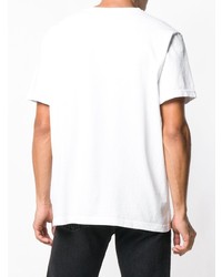 T-shirt à col rond imprimé blanc et noir A.P.C.